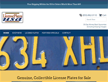 Tablet Screenshot of licenseplatesusa.com